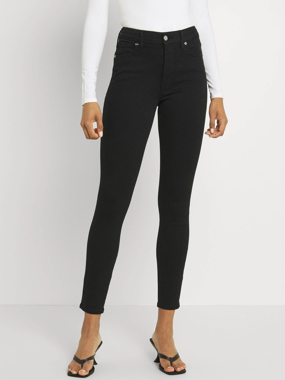 Good American Good Legs Skinny Jeans High Rise Black size 6